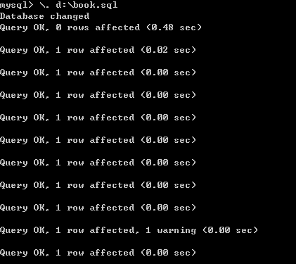MySQL命令行下执行.sql脚本详解