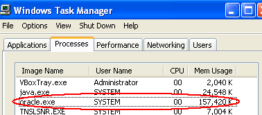 Oracle 10g错误：shared memory realm does not exist