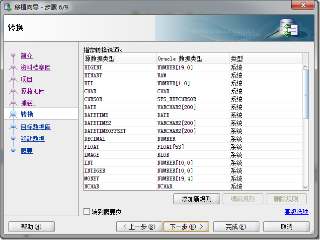 用Sql Developer将SQL数据库移植到Oracle数据库