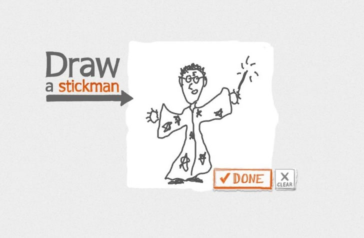 Javascript创意游戏:请画一个小人