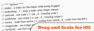 Drag and Scale for iOS