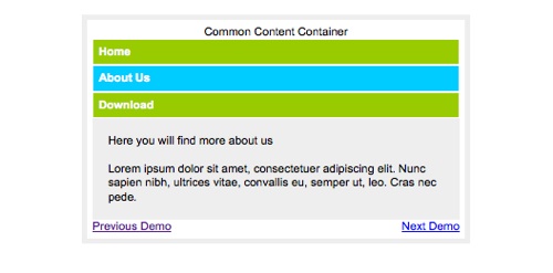 简单的JavaScript折叠式菜单