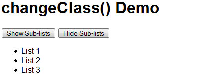 用Javascript改变class