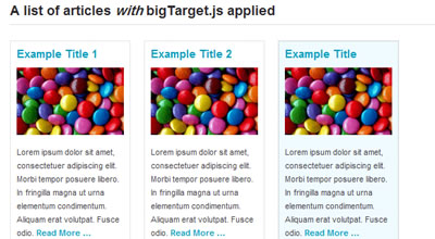 增加点击目标的大小和获得更多的响应转换